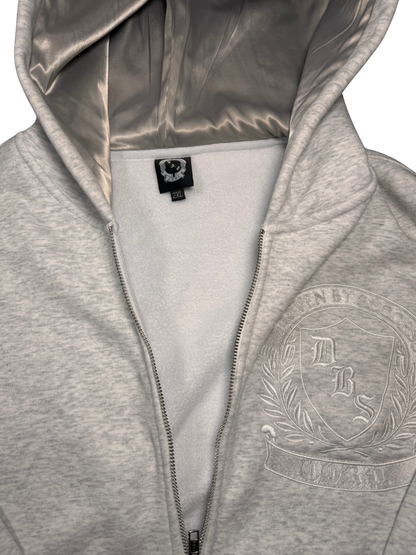 DBS Marble White Fall Essentials Zip-up Hoodie